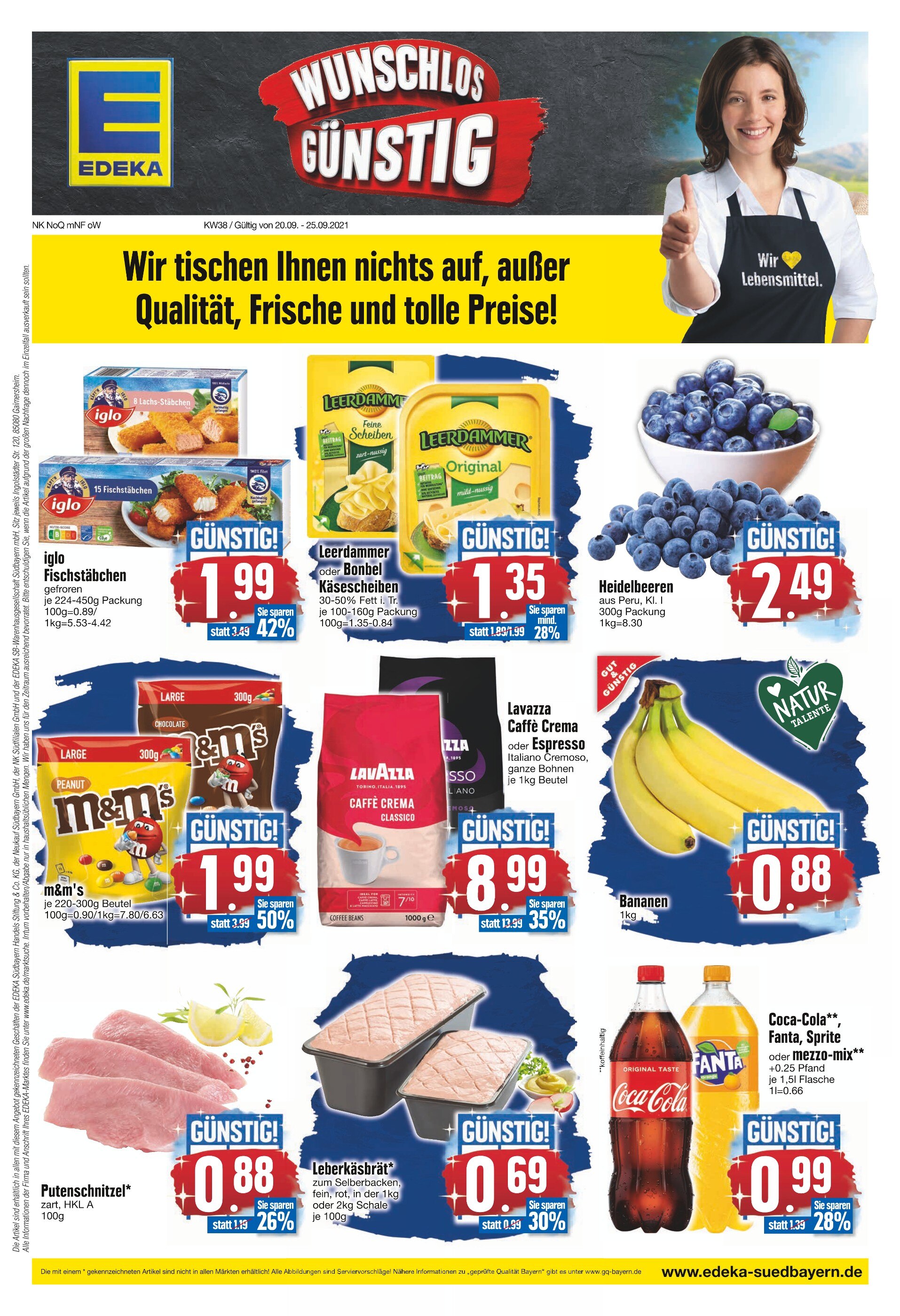 EDEKA Prospekt für Fürth mit 20 Seiten EDEKA Prospekt für Fürth: "WUNSCHLOS GÜNSTIG", 20 Seiten, 20.09.2021 - 25.09.2021