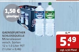 Mineralwasser im Angebot bei Getränke Quelle WVG in Magdeburg Mineralwasser Angebote von GAENSEFURTHER SCHLOSSQUELLE bei Getränke Quelle WVG Magdeburg für 5,49 €