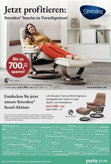 Fernsehsessel im porta Möbel Prospekt "Jetzt profitieren: Stressless Sunrise zu Vorteilspreisen!" mit 1 Seiten (Hamburg)