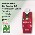 Aktuelles Bio Gemüse Saft Angebot bei GLOBUS in Koblenz ab 1,39 €