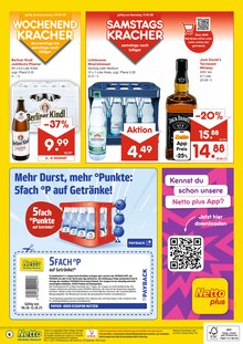 Jack Daniels im Netto Marken-Discount Prospekt "DER ORT, AN DEM DU IMMER AUSGEZEICHNETE PREISE FINDEST." mit 6 Seiten (Potsdam)