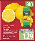 Zitronen von EDEKA Bio für 1,29 € bei E center im Angebot Zitronen von EDEKA Bio im aktuellen E center Prospekt