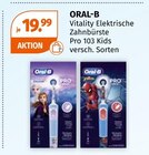 Vitality Elektrische Zahnbürste Pro 103 Kids von Oral-B für 19,99 € bei Müller im Angebot Vitality Elektrische Zahnbürste Pro 103 Kids von Oral-B im aktuellen Müller Prospekt