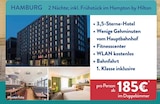 2 Nächte inkl. Frühstück von Hampton by Hilton im aktuellen ALDI SÜD Prospekt für 185,00 €