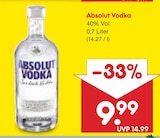 Vodka Angebote von Absolut bei Netto Marken-Discount Pirmasens für 9,99 €