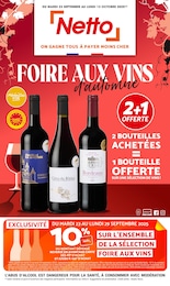 Catalogue Netto à Plérin, avec 1 page Prospectus Netto à Plérin, "FOIRE AUX VINS d'automne", 1 page, 23/09/2025 - 13/10/2025