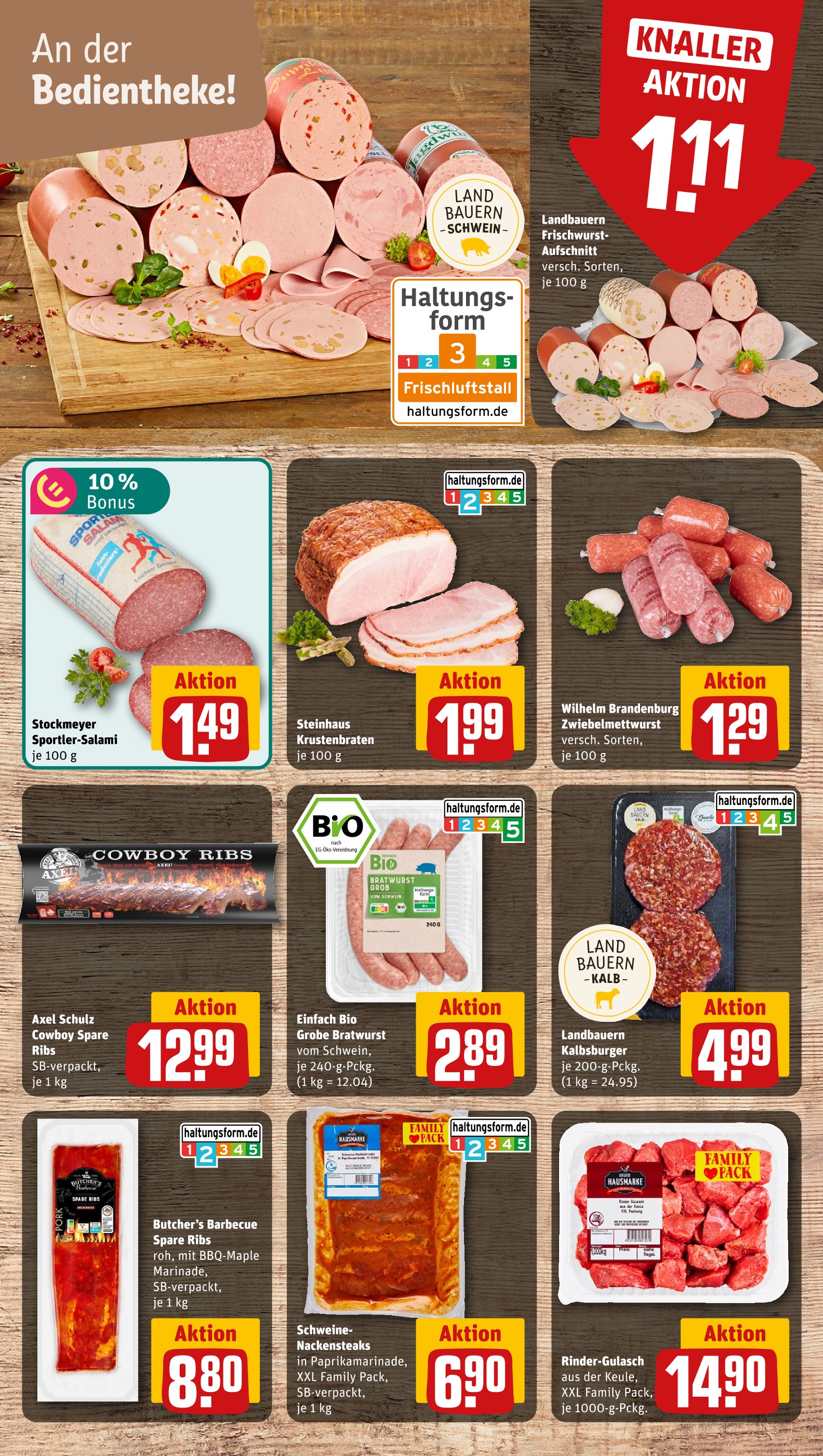Zwiebelmettwurst im REWE Prospekt "Dein Markt" mit 18 Seiten (Stuttgart)