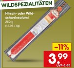 Hirsch- oder Wildschweinsalami  im aktuellen Netto Marken-Discount Prospekt für 3,99 €