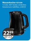 Wasserkocher KO1508 im V-Markt Prospekt Wasserkocher KO1508 von im aktuellen V-Markt Prospekt für 22,99 €