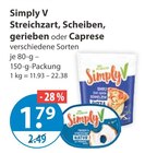 Streichzart, Scheiben, gerieben oder Caprese von Simply V im aktuellen V-Markt Prospekt für 1,79 €