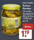 Gurkenfässchen von KING'S CROWN im aktuellen ALDI SÜD Prospekt für 1,19 €