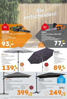 Sonnenschirm im Globus-Baumarkt Prospekt "Immer eine Idee besser" mit 25 Seiten (Regensburg)