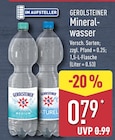 Mineralwasser im Angebot bei ALDI Nord in Pinneberg Mineralwasser Angebote von Gerolsteiner bei ALDI Nord Pinneberg für 0,79 €
