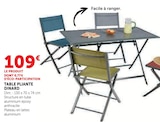 Table pliante Dinard en promo chez Super U Clermont-Ferrand à 109,00 €