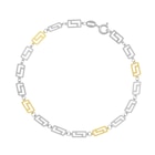 Bracelet en or jaune et argent rhodié maille Grecque dans le catalogue Le Manège à Bijoux
