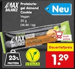 Proteinprodukte im Netto Marken-Discount Prospekt Proteinriegel Almond Cookie von Max Balance im aktuellen Netto Marken-Discount Prospekt für 1,29 €