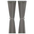 2 Gardinen + Raffhalter dunkelgrau/mit Gardinenband im Angebot bei IKEA in Nordhausen 2 Gardinen + Raffhalter dunkelgrau/mit Gardinenband Angebote von LENDA bei IKEA Nordhausen für 25,49 €