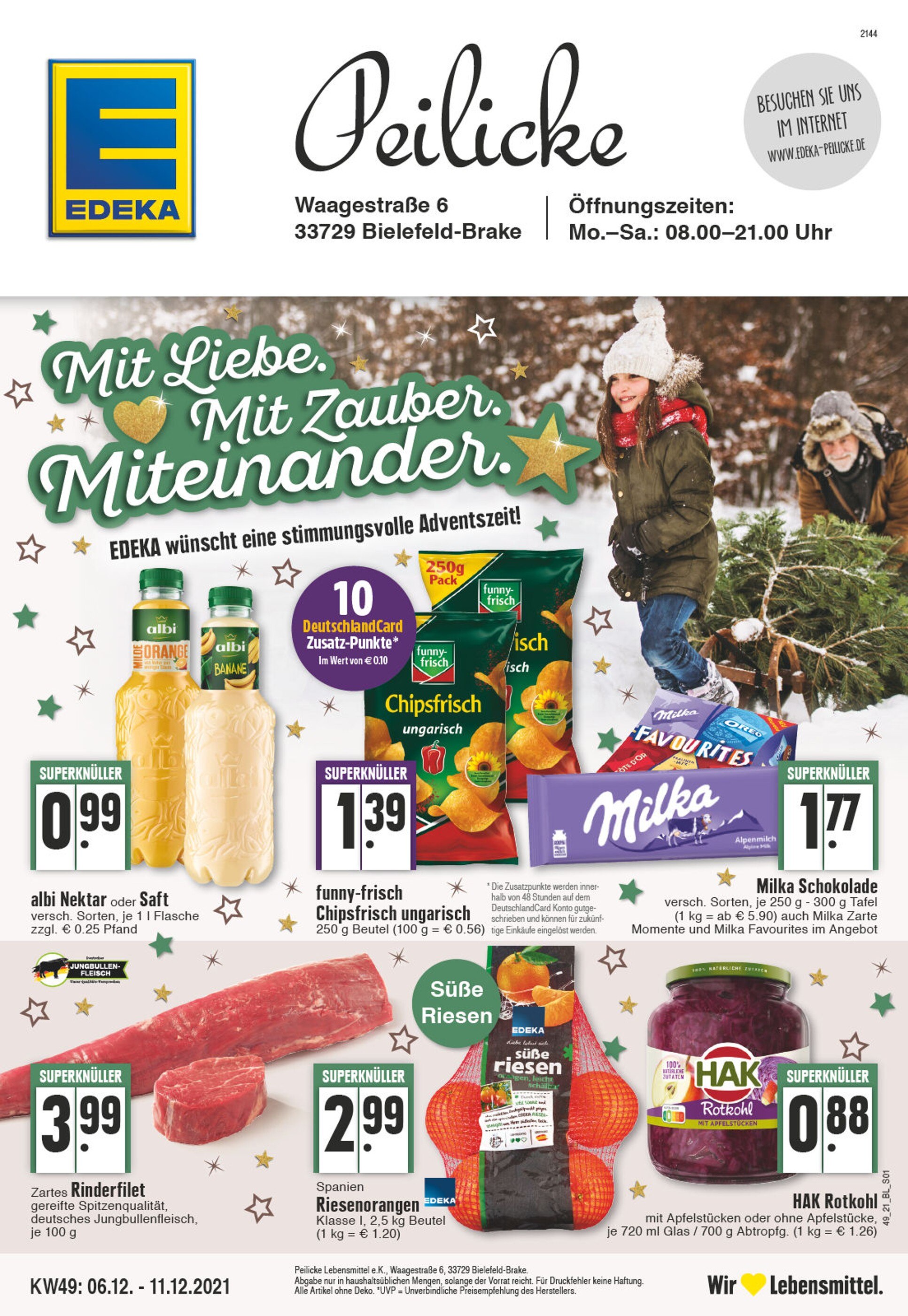 EDEKA Prospekt für Herford mit 32 Seiten EDEKA Prospekt für Herford: "Aktuelle Angebote", 32 Seiten, 06.12.2021 - 11.12.2021