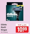 Gillette Mach3 Klingen im Angebot bei famila Nordost in Falkensee Gillette Mach3 Klingen Angebote bei famila Nordost Falkensee für 10,99 €