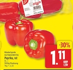 Paprika, rot von GUT&GÜNSTIG für 1,11 € bei EDEKA im Angebot Paprika, rot von GUT&GÜNSTIG im aktuellen EDEKA Prospekt