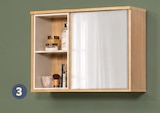 Meuble haut 1 porte avec miroir et 2 niches en promo chez Maxi Bazar Saint-Maur-des-Fossés à 31,99 €