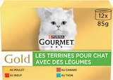 Pâtée pour chat les terrines avec des légumes - GOURMET GOLD à 2,19 € dans le catalogue Intermarché Super