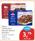 Lebkuchen Herzen Sterne Brezeln im budni Prospekt Lebkuchen Herzen Sterne Brezeln von Weiss im aktuellen budni Prospekt für 3,79 €