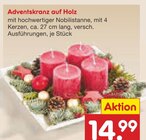 Adventskranz auf Holz Angebote bei Netto Marken-Discount Hildesheim für 14,99 €