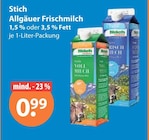 Allgäuer Frischmilch 1,5 % Fett bei V-Markt im München Prospekt für 0,99 €