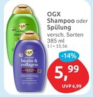 Shampoo im Angebot bei budni in Hamburg Shampoo Angebote von OGX bei budni Hamburg für 5,99 €
