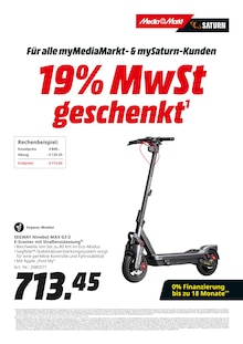 Motorrad im MediaMarkt Saturn Prospekt "19% MwSt. geschenkt" mit 34 Seiten (Frankfurt (Main))
