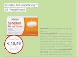Synofen 500 mg/200 mg bei LINDA Premiumapotheke im Hennigsdorf Prospekt für 