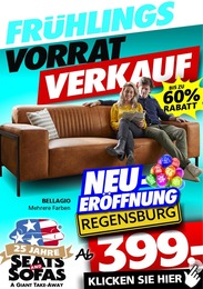 Der aktuelle Seats and Sofas Prospekt FRÜHLINGS VORRAT VERKAUF