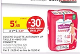 Couche Culotte Autonomy UP Taille 6 +16kg x18 - Pommette en promo chez Intermarché Lorient à 3,81 €