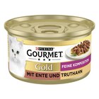 GOURMET Gold Feine Komposition mit Ente & Truthahn 85 g Angebote von Gourmet bei Zookauf Dinslaken für 0,49 €