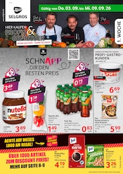 Selgros Supermarkt Prospekt der aktuellen Woche mit 32 Seiten, gültig von 03.09.2026 bis 09.09.2026, in Lugau und Umgebung Aktueller Selgros Supermarkt Prospekt in Lugau und Umgebung, "HIER KAUFEN PROFIS & GENIESSER" mit 32 Seiten, 03.09.2026 - 09.09.2026