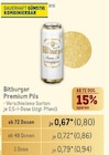 Bitburger Premium Pils Angebote bei Metro Cuxhaven für 0,94 €