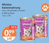 Katzennahrung von Whiskas im aktuellen V-Markt Prospekt für 0,99 €