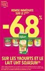 Promo -68% remise immédiate sur le 2ème sur les yaourts et le lait uht SOJASUN à  dans le catalogue Intermarché Hyper à Angers