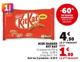 Promo Mini barres Kit Kat à 1,80 € dans le catalogue Super U à Chemillé