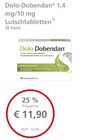 Dolo-Dobendan 1,4 mg/10 mg Lutschtabletten bei LINDA im Neuenrade Prospekt für 11,90 €