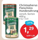 Fleischmix Hundenahrung mit Rind im budni Prospekt Fleischmix Hundenahrung mit Rind von Christopherus im aktuellen budni Prospekt für 1,29 €