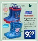 Regenstiefel mit 3D-Elementen von Peppa Pig für 9,99 € bei ALDI SÜD im Angebot Regenstiefel mit 3D-Elementen von Peppa Pig im aktuellen ALDI SÜD Prospekt
