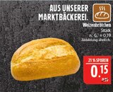 Weizenbrötchen im Angebot bei Marktkauf in Schweinfurt Weizenbrötchen Angebote bei Marktkauf Schweinfurt für 0,15 €