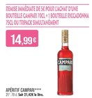 Apéritif Campari - CAMPARI - Supermarchés Match à Villeneuve-d'Ascq Apéritif Campari - CAMPARI en promo chez Supermarchés Match Villeneuve-d'Ascq à 14,99 €