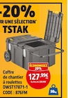Promo Coffre de chantier à roulettes DWST17871-1 à 127,99 € dans le catalogue Screwfix à Dieppe