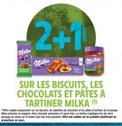 2+1 offert sur les biscuits, les chocolats et pâtes à tartiner MILKA à Intermarché Contact dans Calan 2+1 offert sur les biscuits, les chocolats et pâtes à tartiner MILKA à Intermarché Contact dans Calan