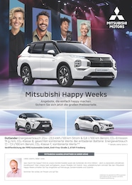 Mitsubishi Prospekt für Kirchdorf mit 1 Seite Mitsubishi Prospekt für Kirchdorf: "Mitsubishi Happy Weeks", 1 Seite, 15.09.2025 - 13.10.2025