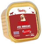 TERRINE AVEC MORCEAUX POUR CHIEN RICHE EN BOEUF - NETTO en promo chez Netto TERRINE AVEC MORCEAUX POUR CHIEN RICHE EN BOEUF - NETTO dans le catalogue Netto