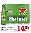 Aktuelle Heineken Angebote bei E center in Mainz Aktuelles Heineken Lager Bier Angebot bei E center in Mainz ab 14,99 €